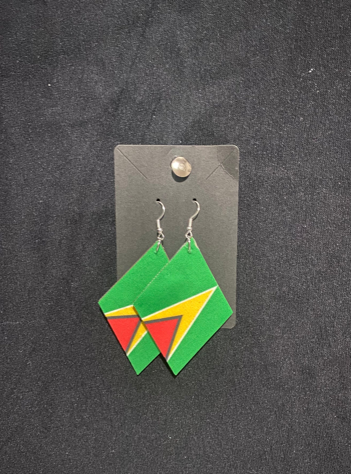 Guyana Flag π¬πΎ Ear Rings