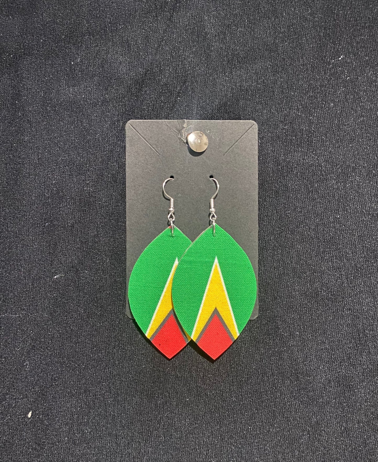 Guyana Flag π¬πΎ Ear Rings