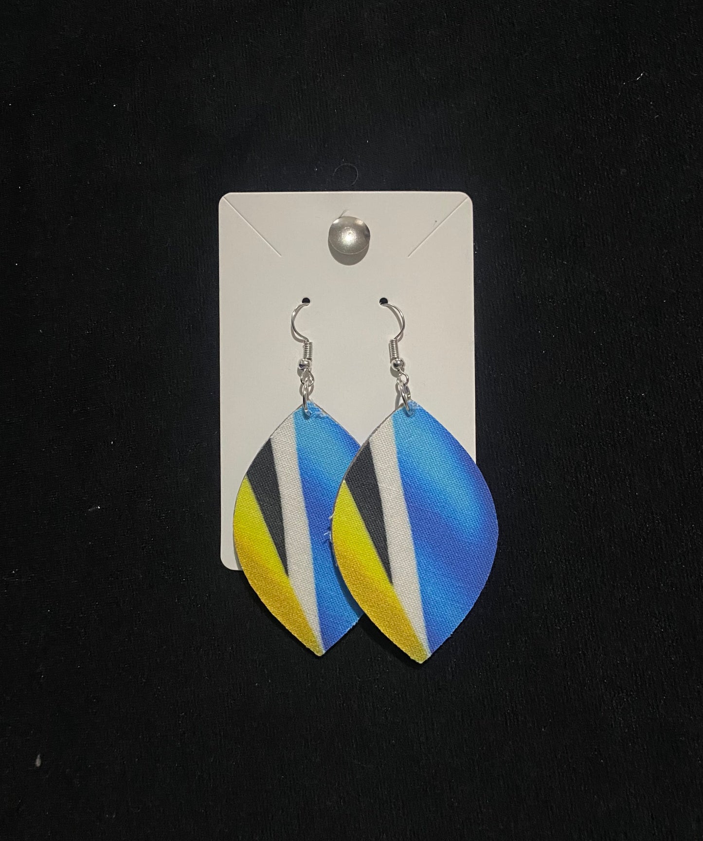 St Lucia Flag π±π¨ Ear Rings
