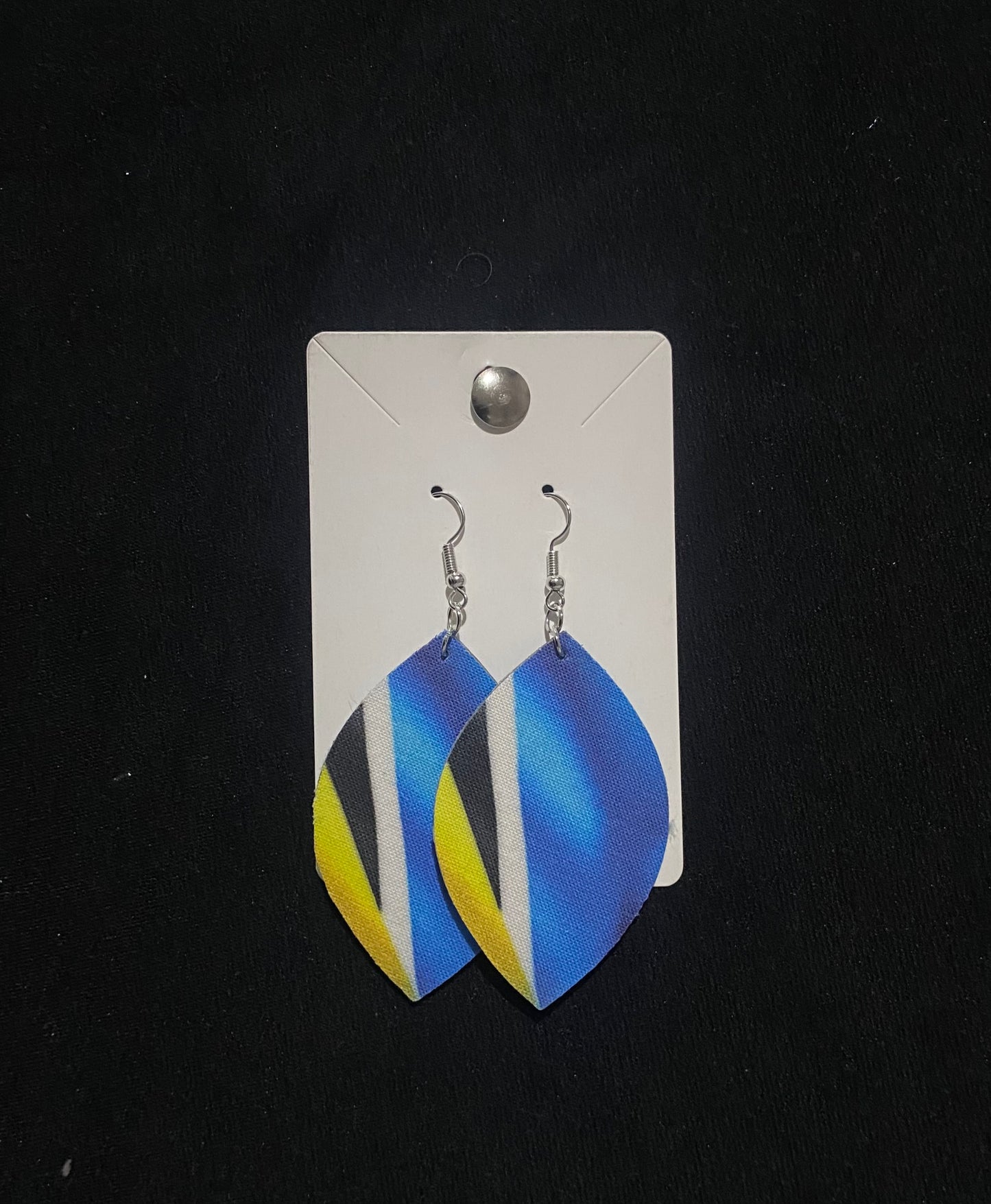 St Lucia Flag π±π¨ Ear Rings