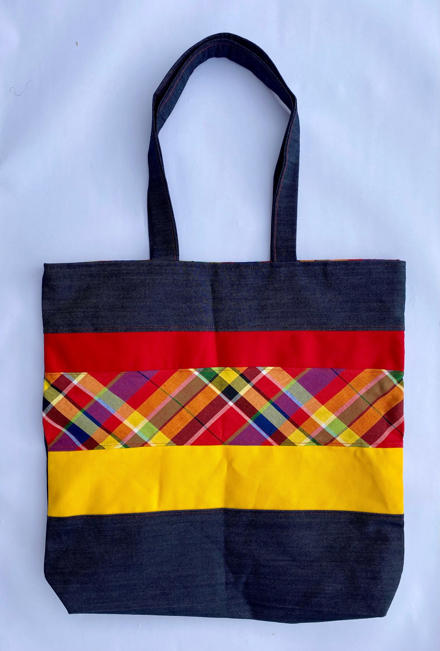 Creole MADRAS: w/Red & Yellow Tote