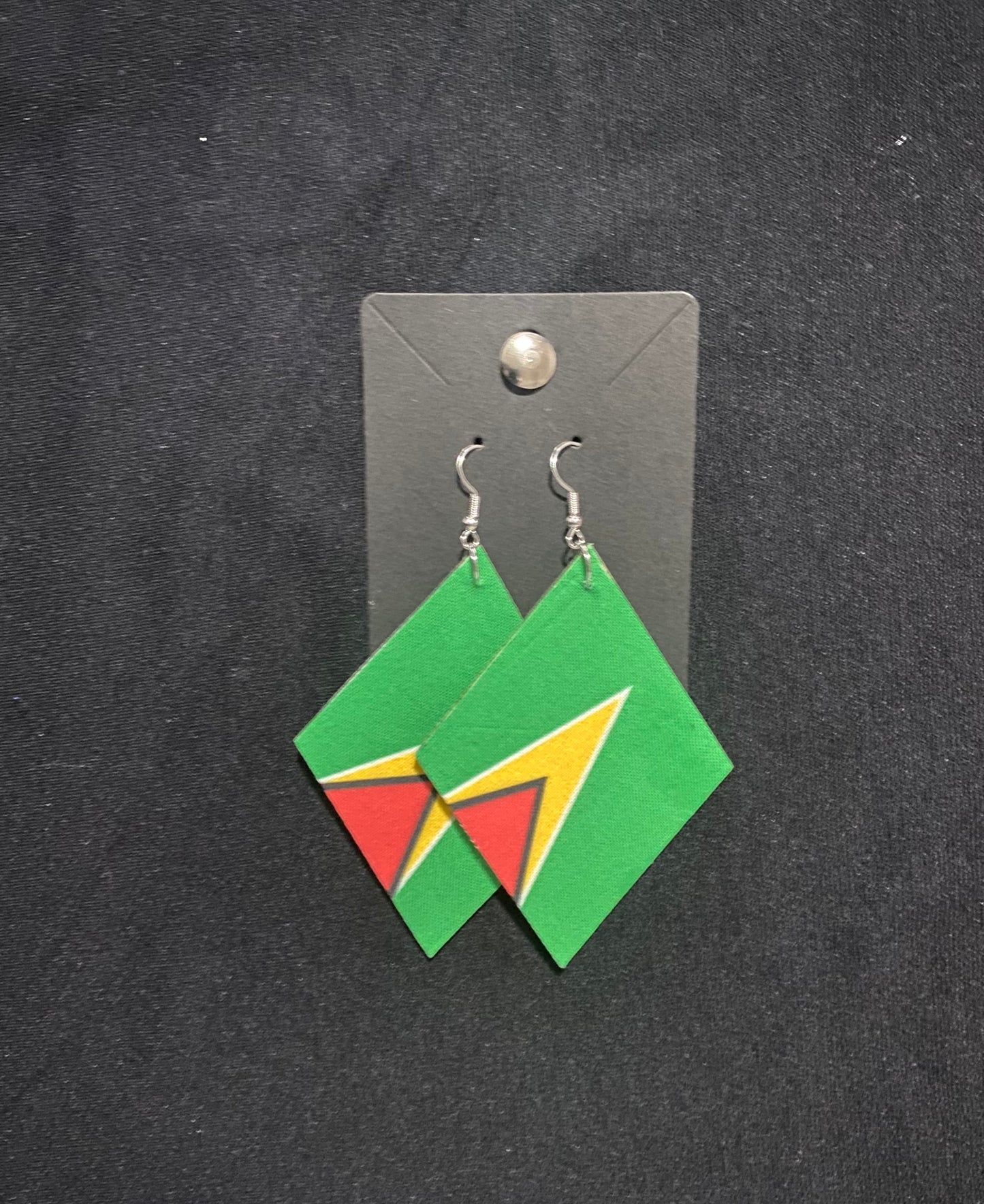 Guyana Flag π¬πΎ Ear Rings