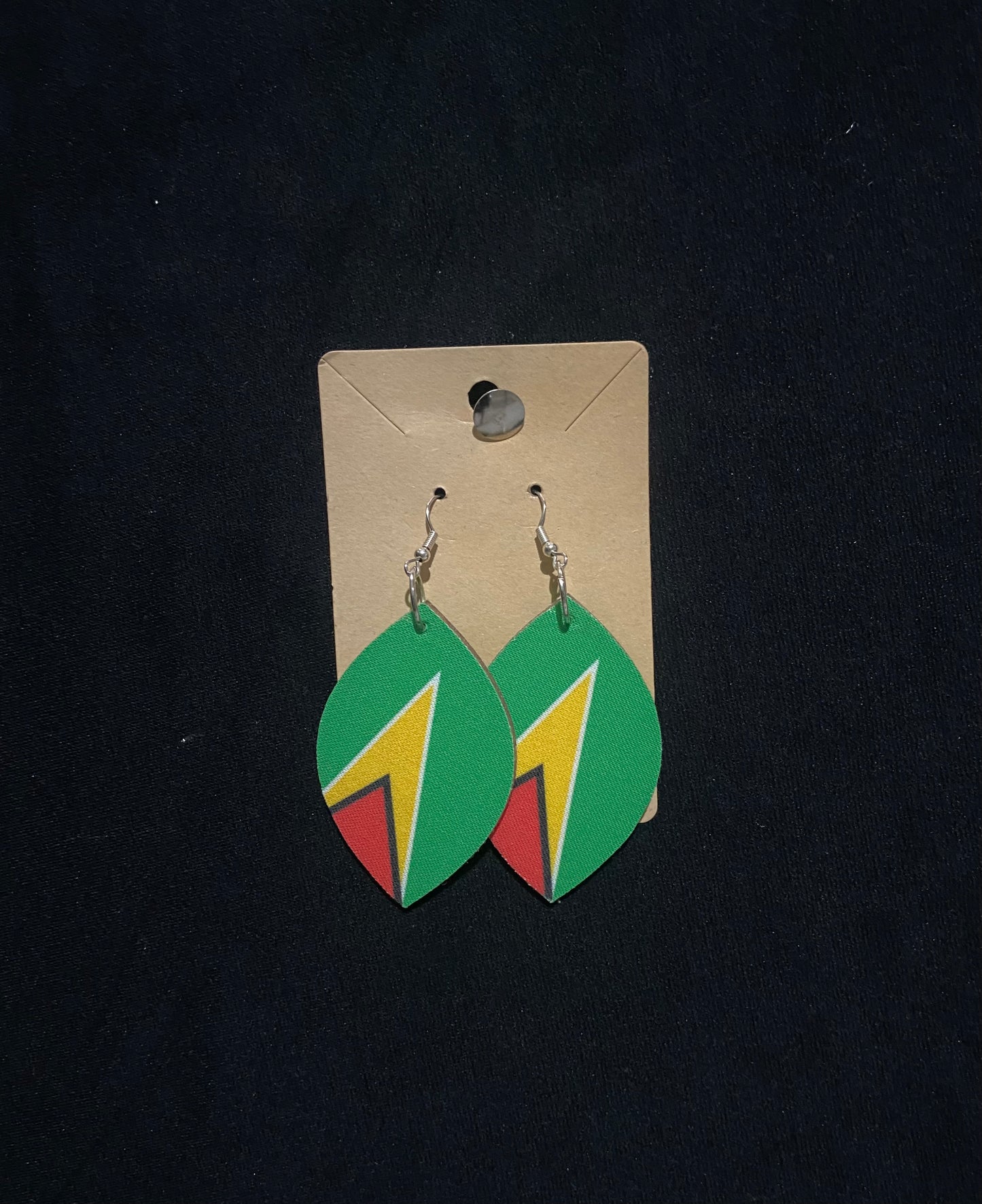 Guyana Flag π¬πΎ Ear Rings