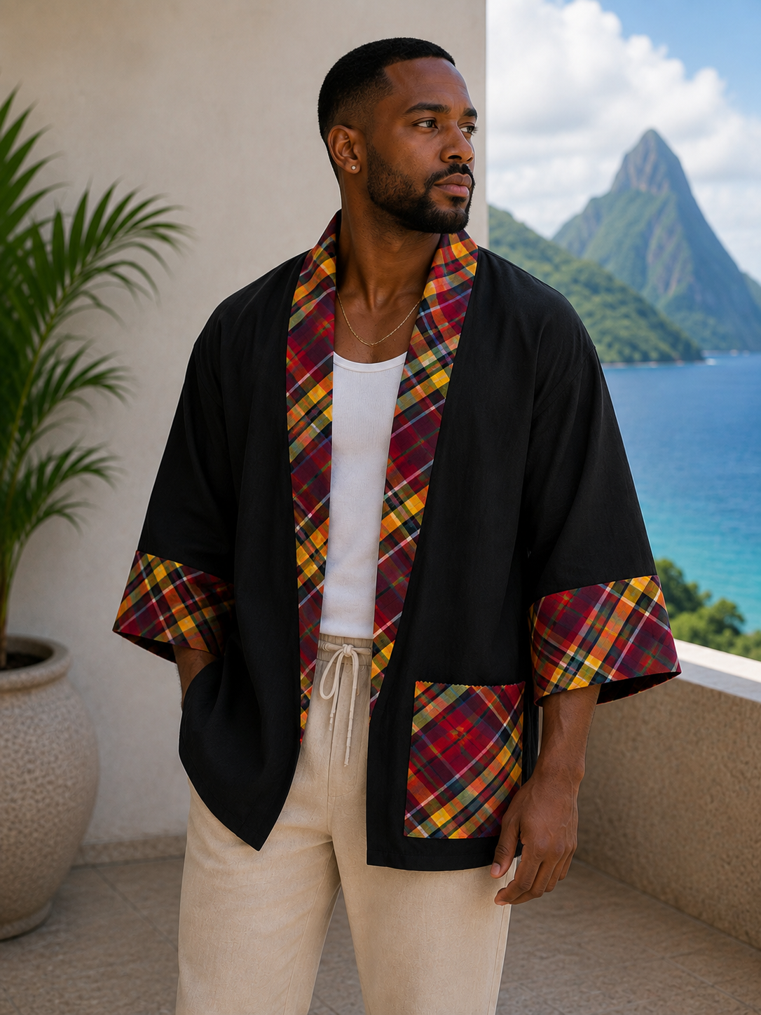 The Creole Madras Kimono
