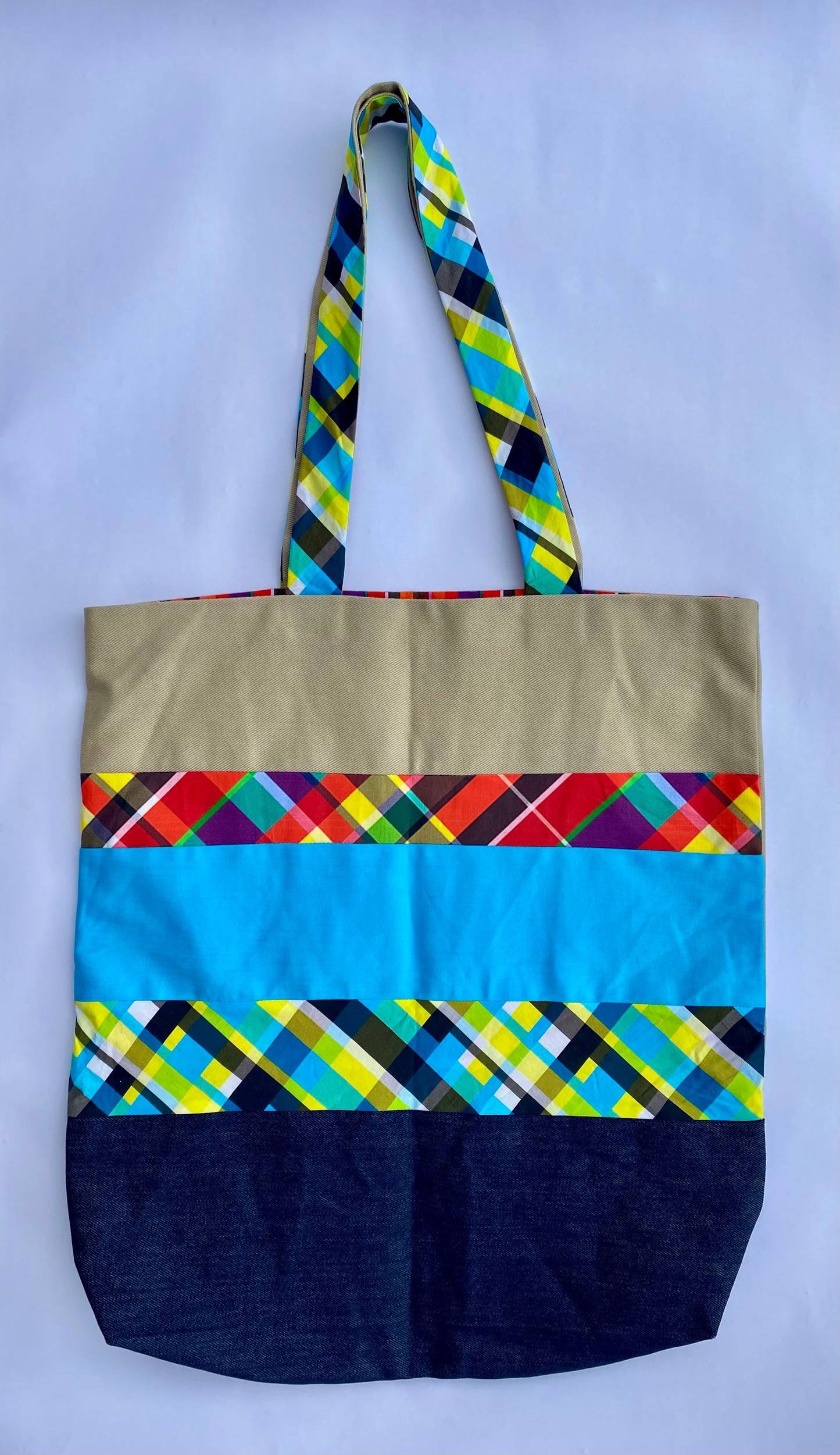 Creole MADRAS: w/Blue Plaid Tote
