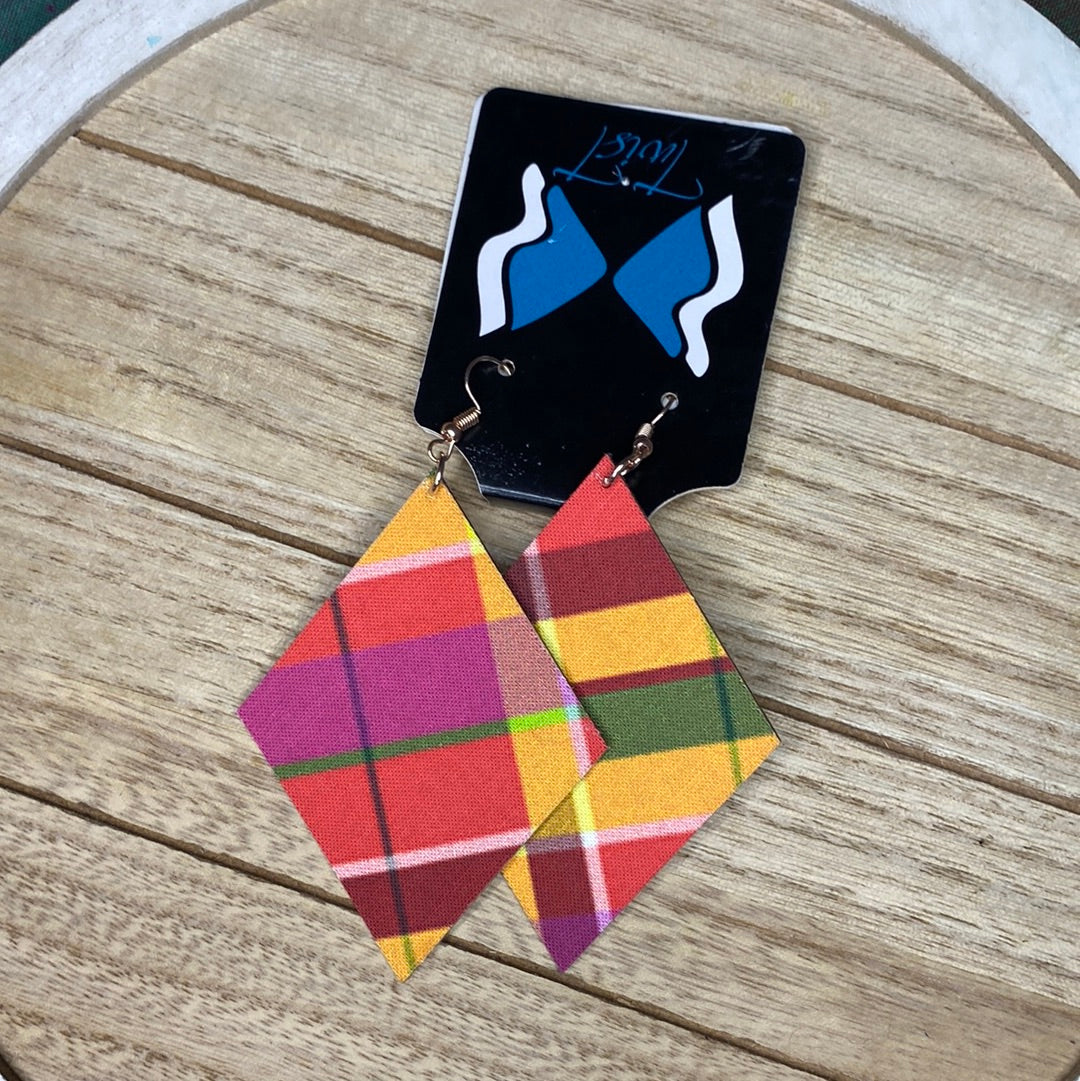 Creole Madras Ear Rings