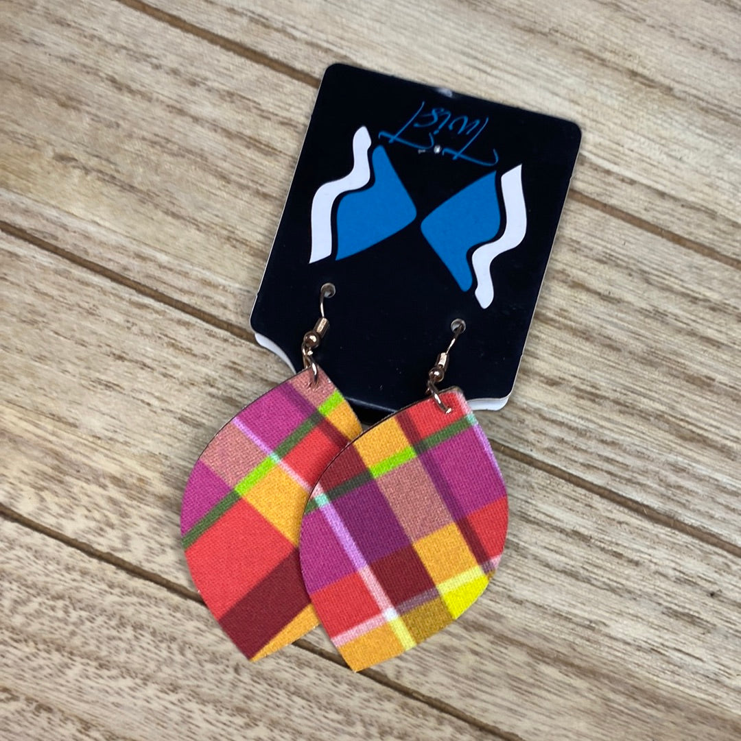 Creole Madras Ear Rings