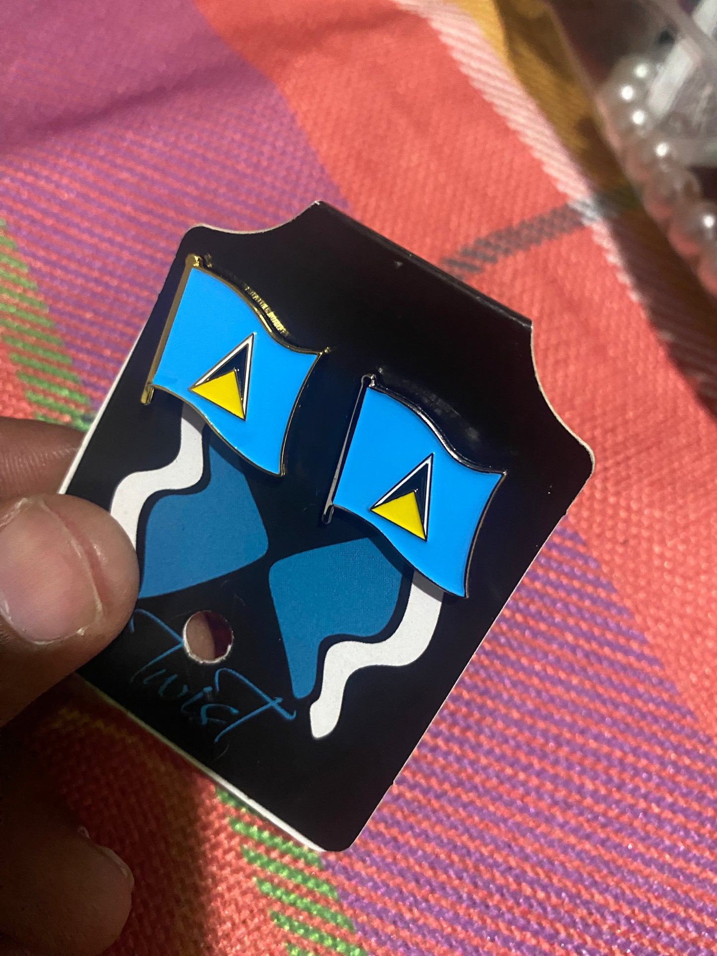 St Lucia Flag Lapel Pins