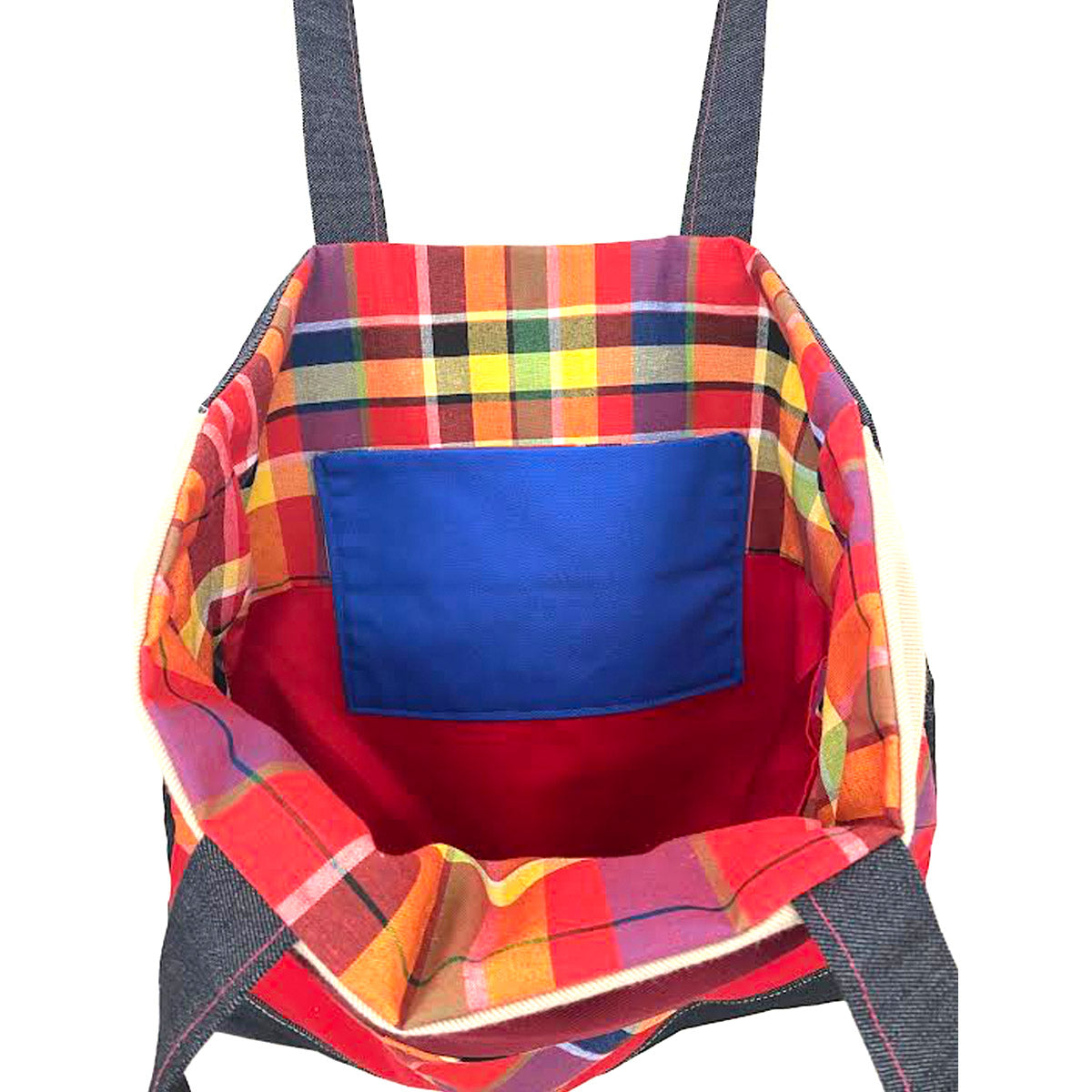 Creole MADRAS: w/Burgandy Tote