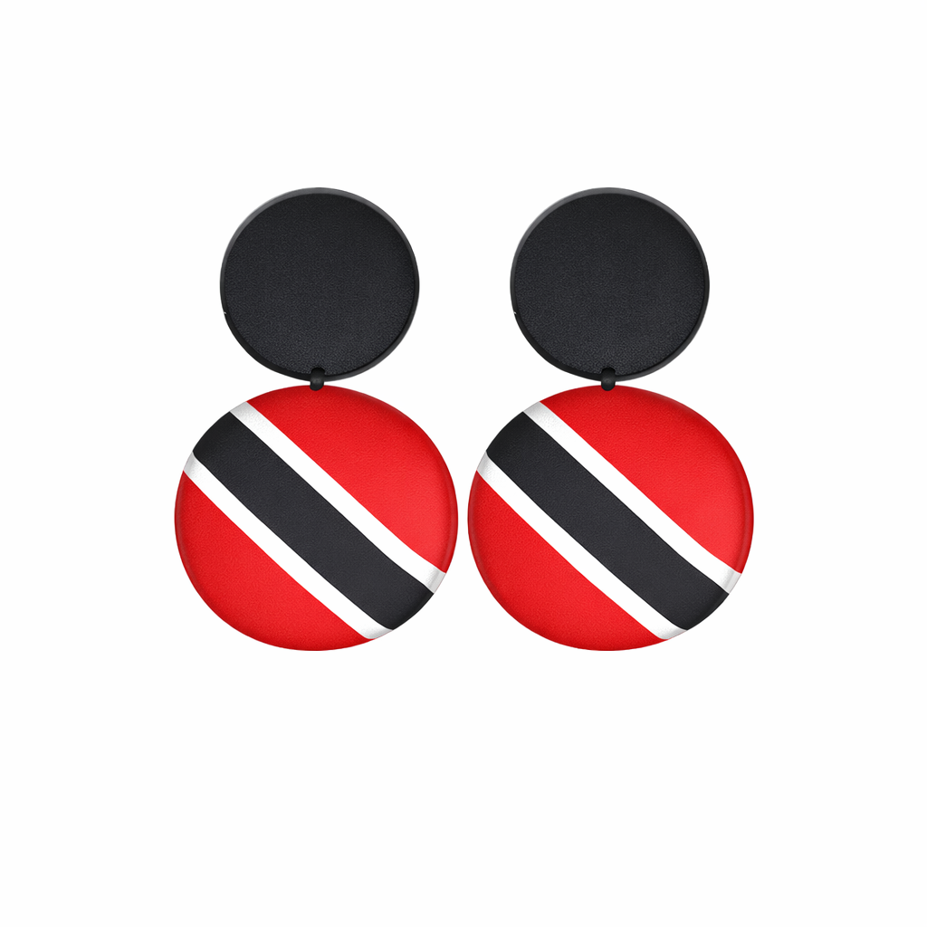 Trinidad Island Button Ear Rings