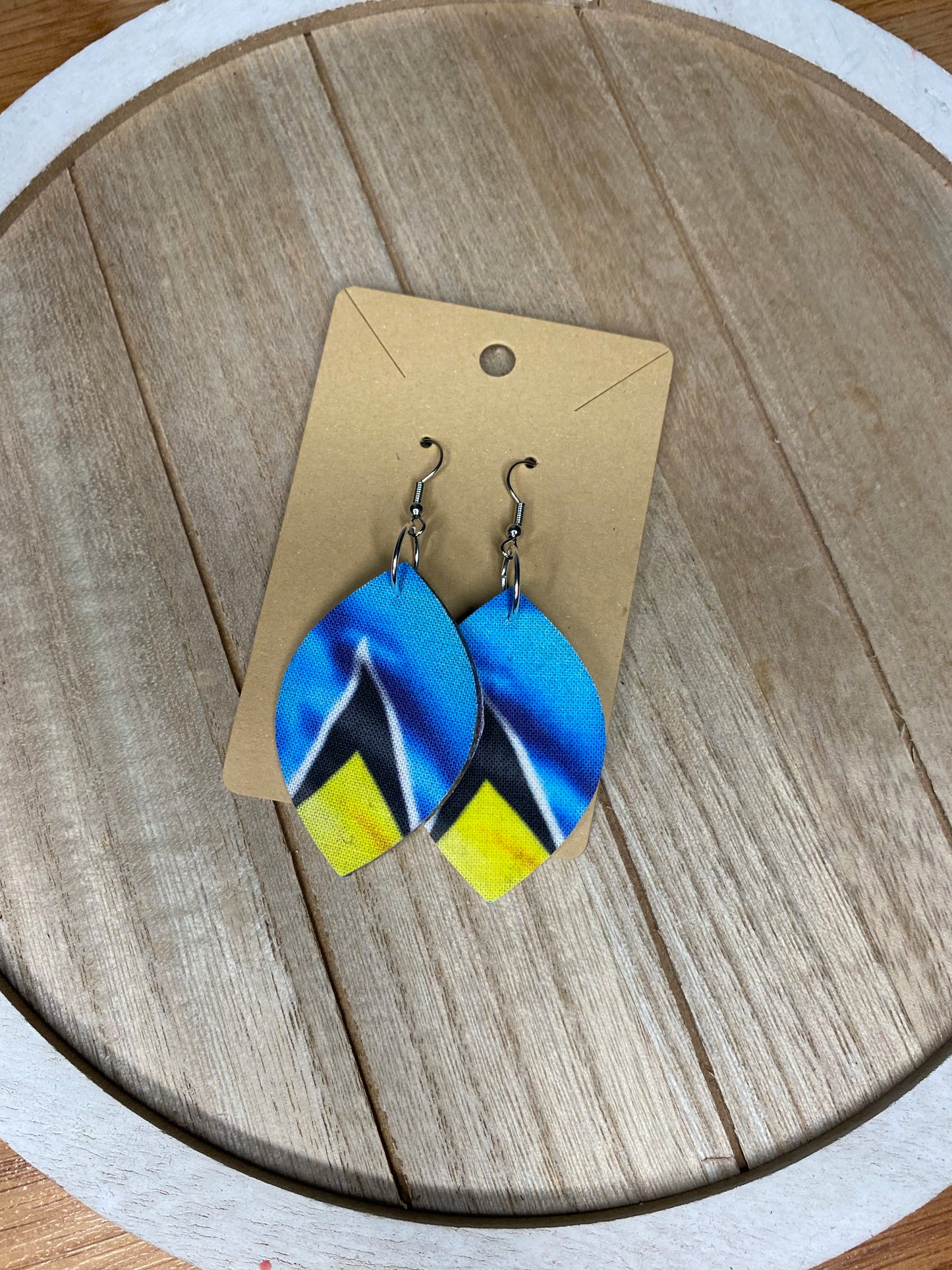 Saint Lucia Flag 🇱🇨Ear Rings