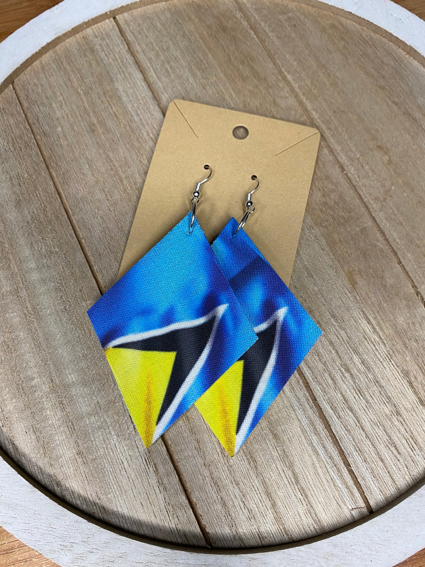 Saint Lucia Flag 🇱🇨Ear Rings