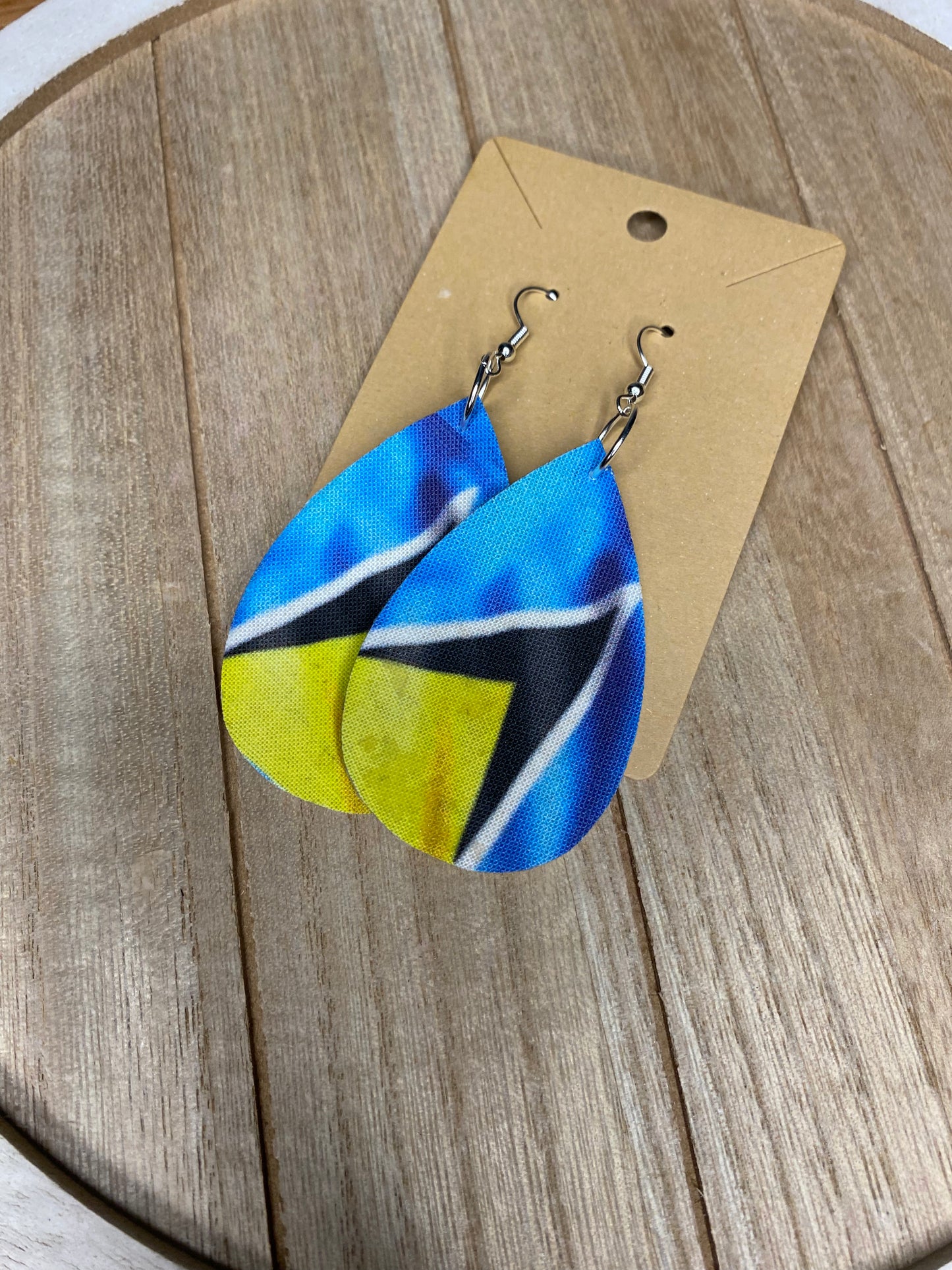 Saint Lucia Flag 🇱🇨Ear Rings