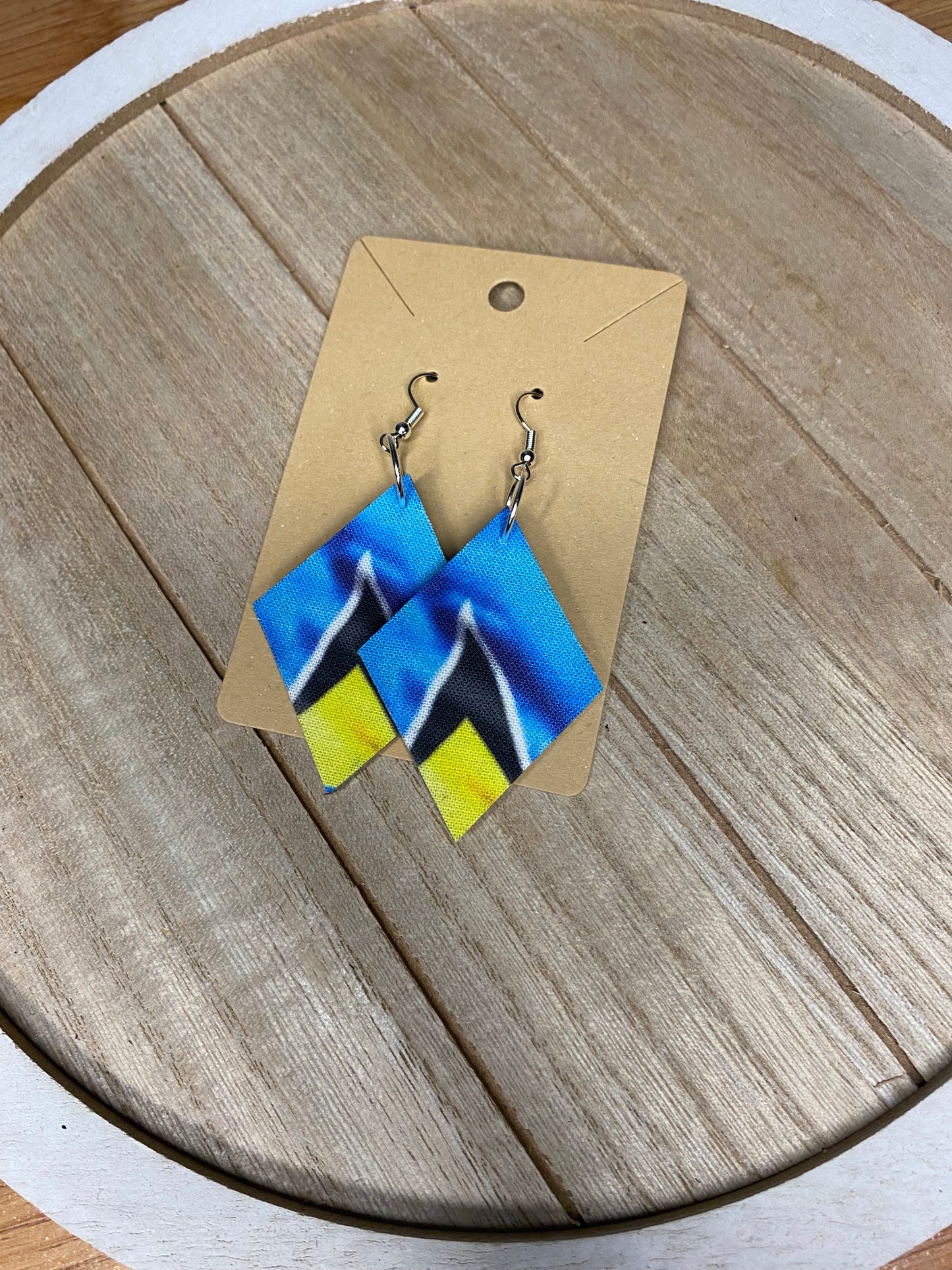 Saint Lucia Flag 🇱🇨Ear Rings