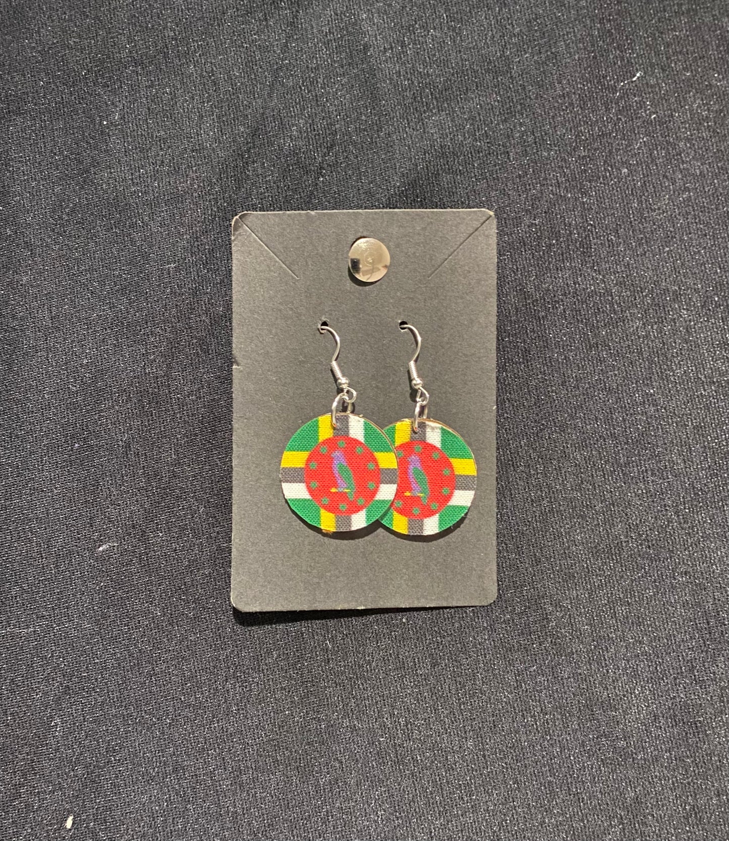 Dominica Flag 🇩🇲 Ear Rings