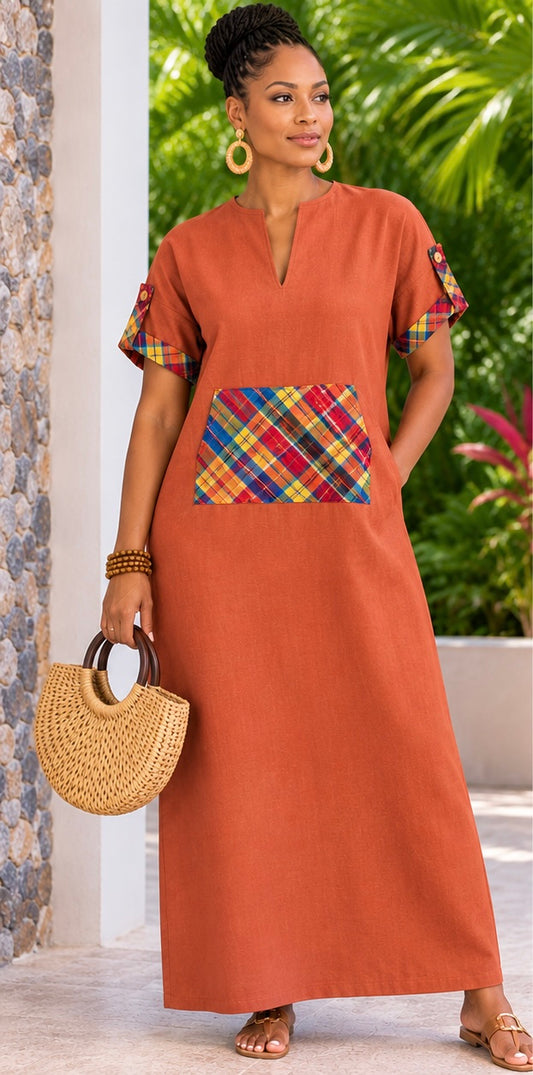 The Ladies V-neck Creole Kaftan