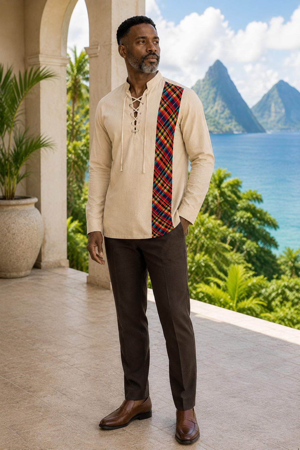 The Creole Madras Long Sleeve Tunic