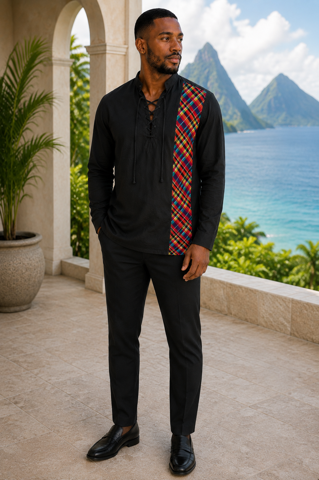 The Creole Madras Long Sleeve Tunic