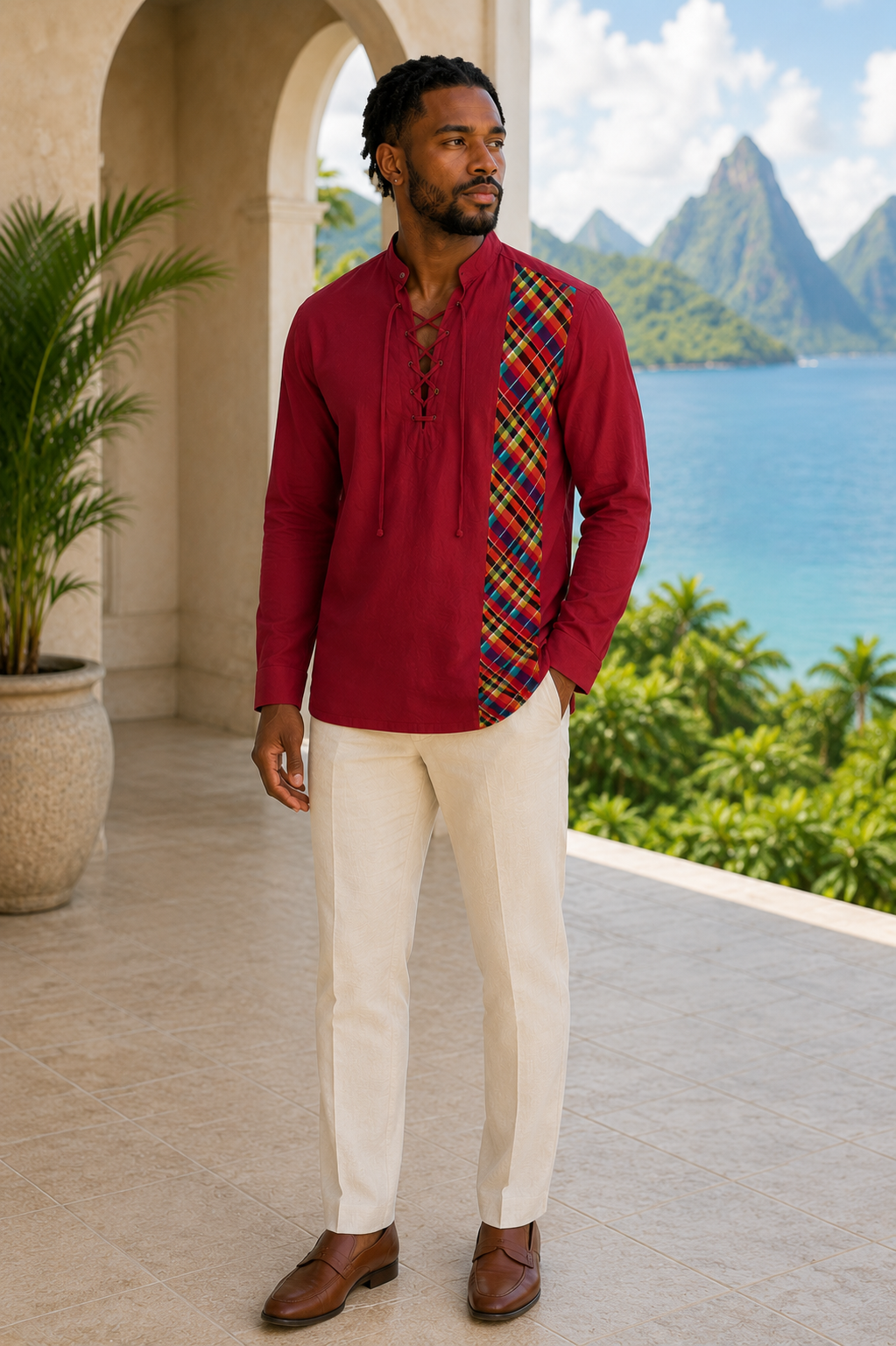 The Creole Madras Long Sleeve Tunic