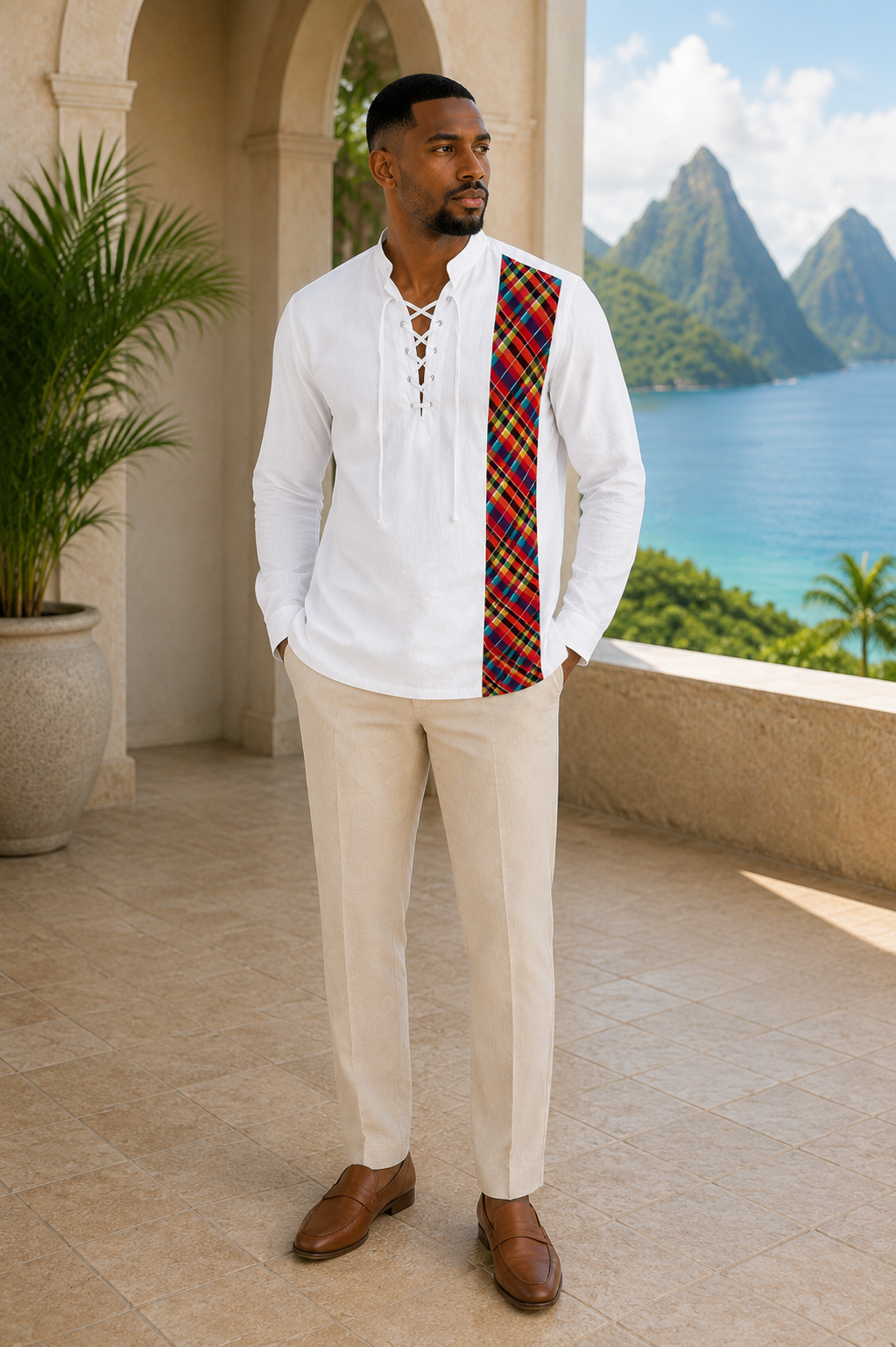 The Creole Madras Long Sleeve Tunic