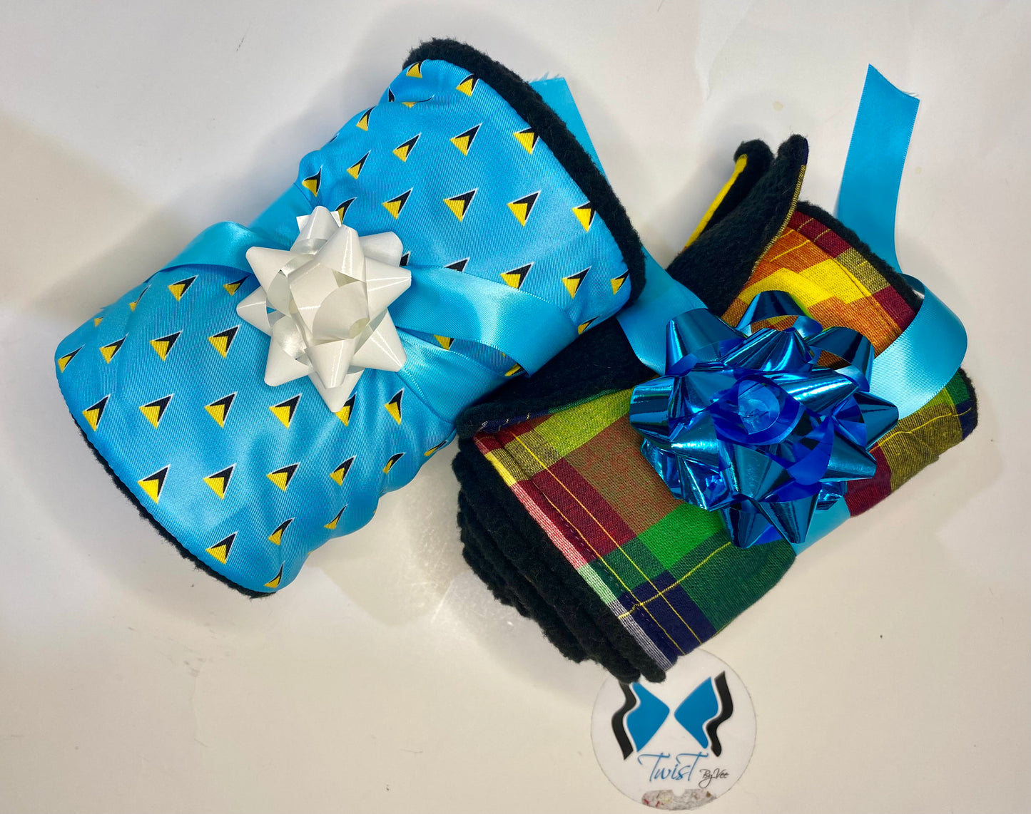 Saint Lucia Flag Fleece Scarf