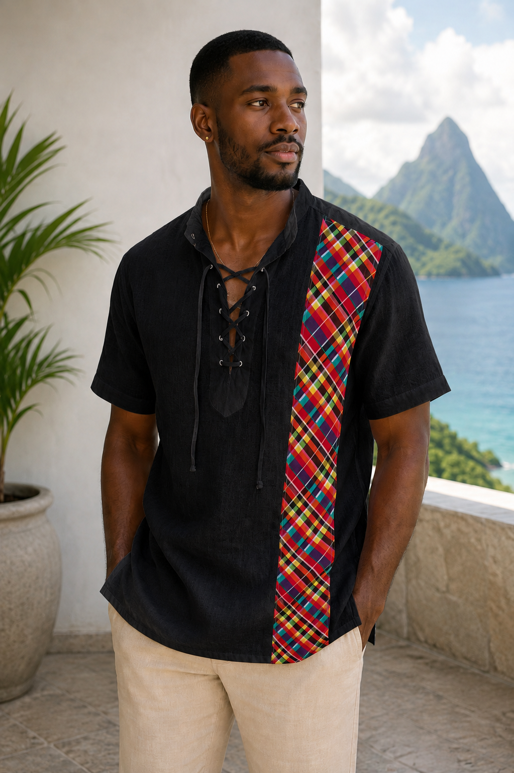 The Creole Madras Short Sleeve Tunic