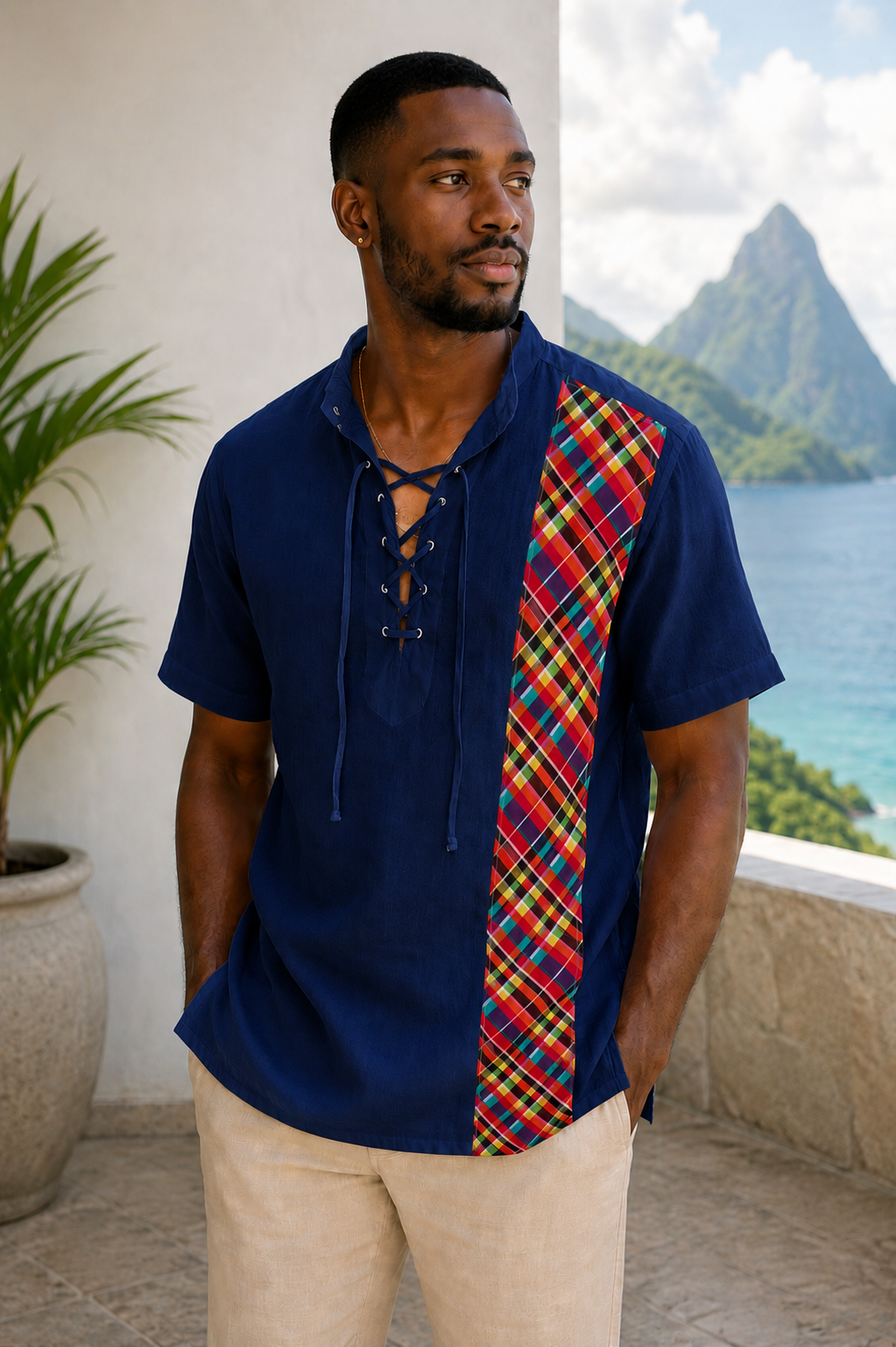 The Creole Madras Short Sleeve Tunic