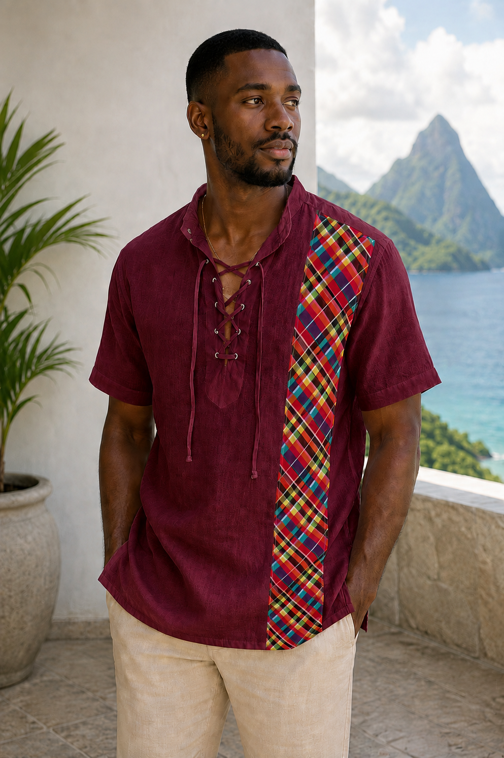 The Creole Madras Short Sleeve Tunic