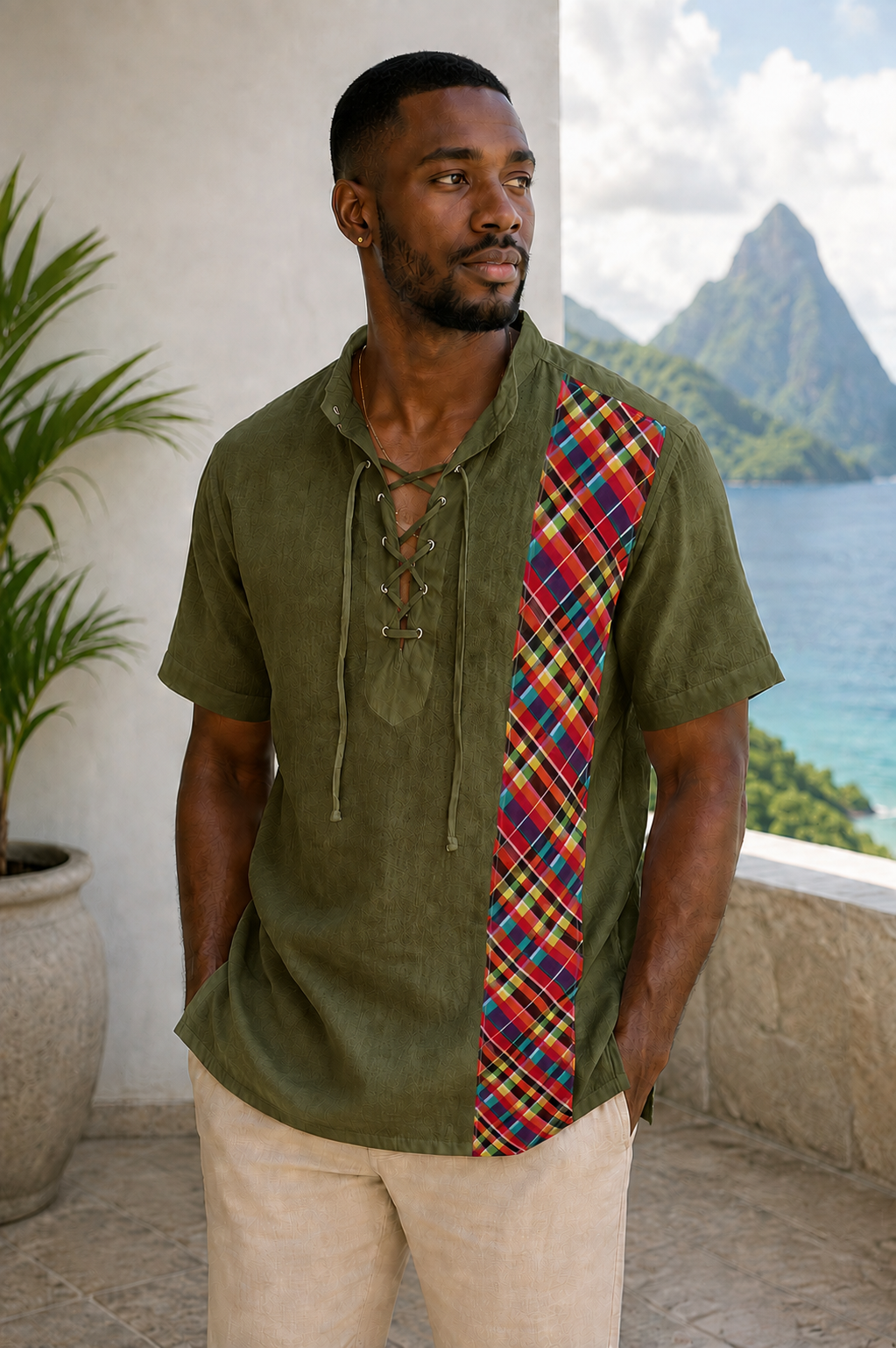 The Creole Madras Short Sleeve Tunic