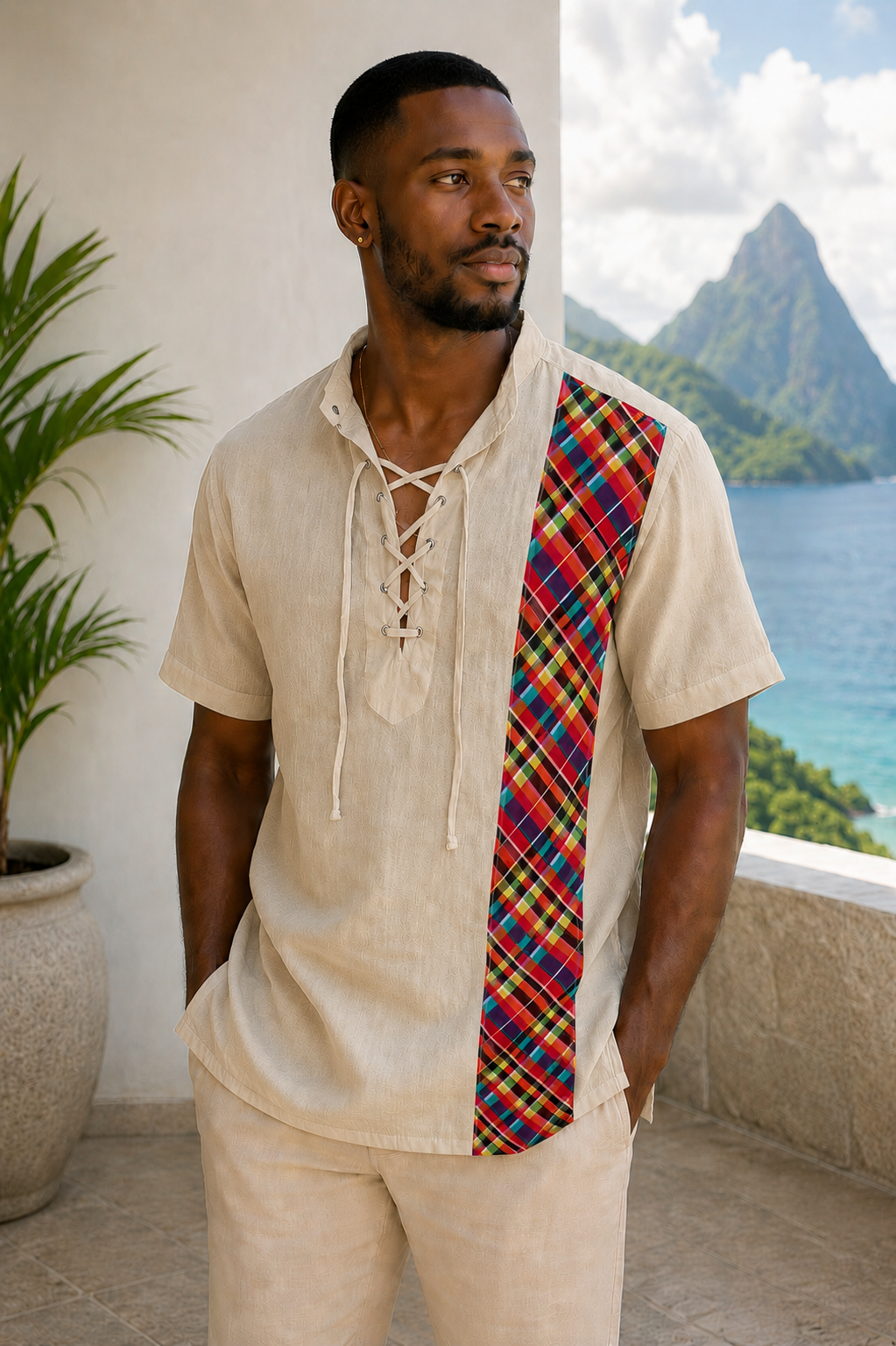 The Creole Madras Short Sleeve Tunic