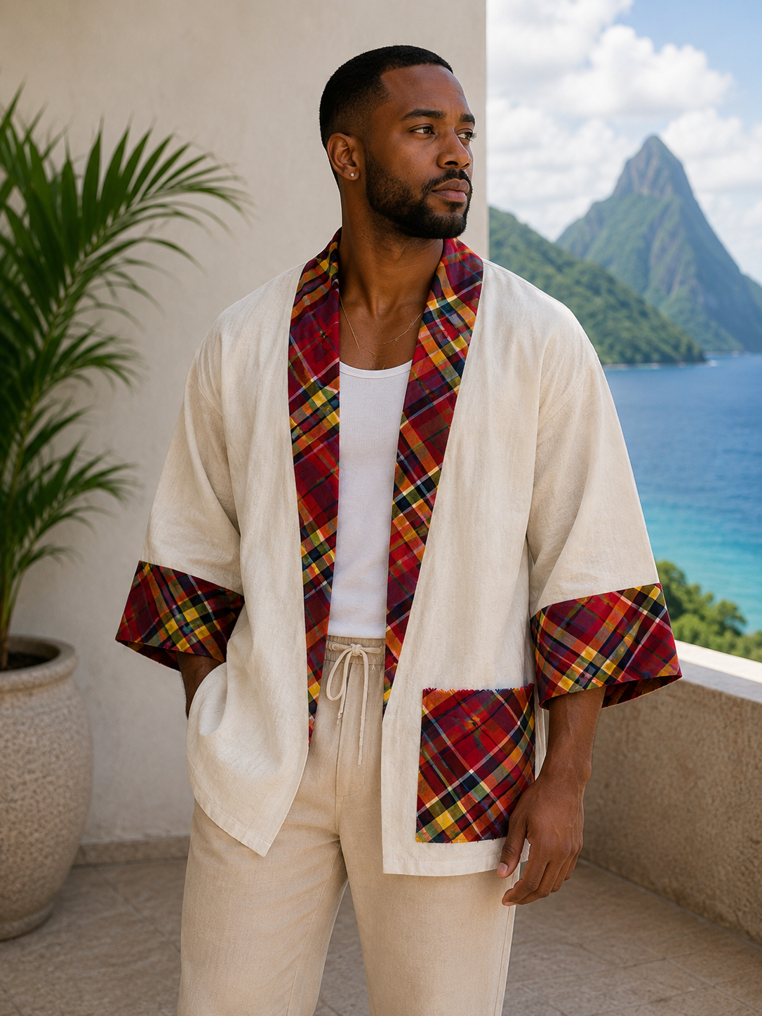 The Creole Madras Kimono