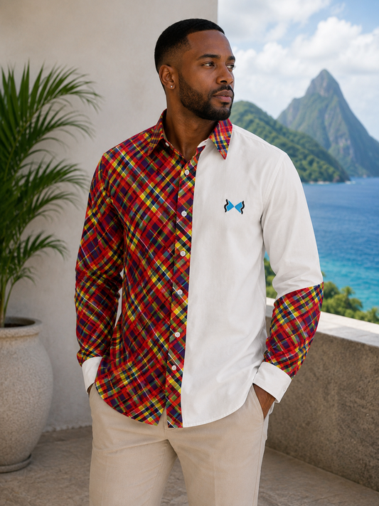 The Creole Madras Long Sleeve Dress Shirt