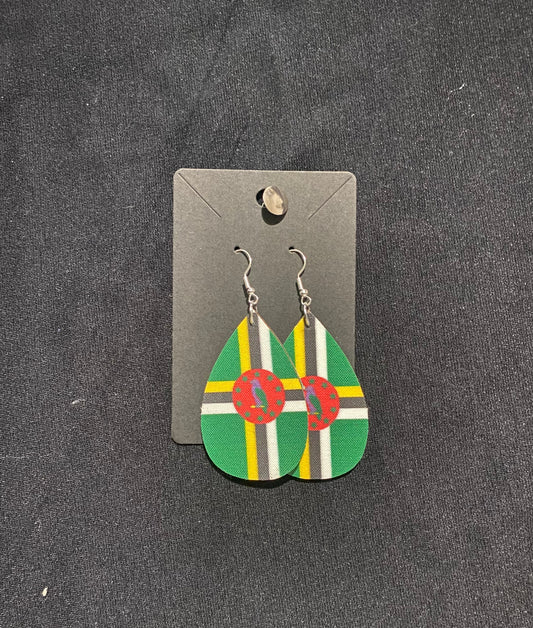 Dominica Flag 🇩🇲 Ear Rings