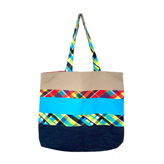 Creole MADRAS: w/Blue Plaid Tote