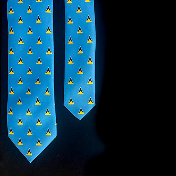 St Lucia Flag Neck Tie