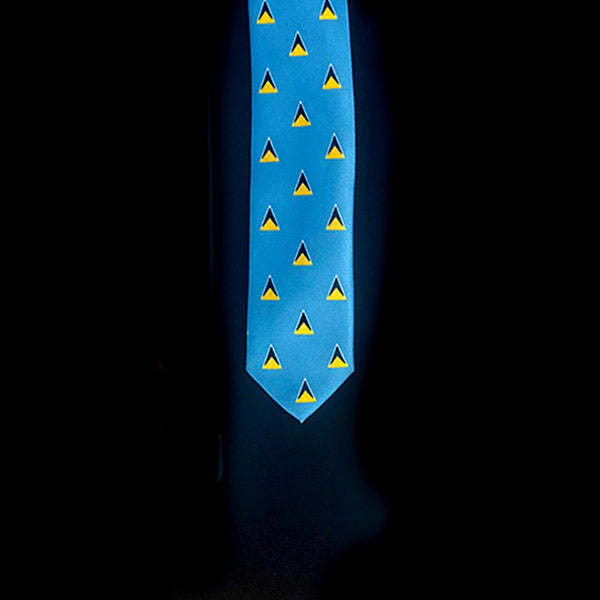 St Lucia Flag Neck Tie