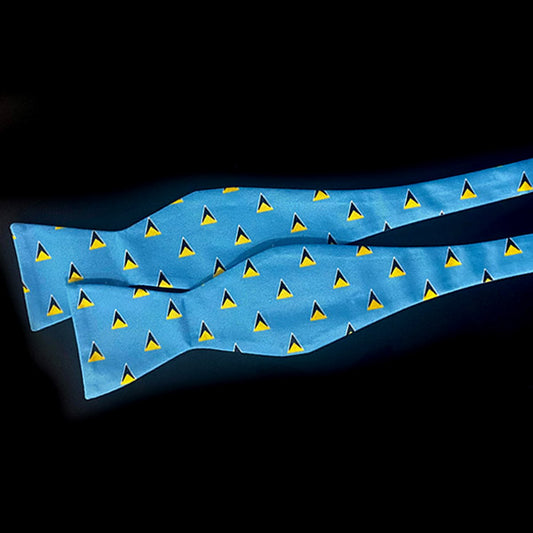 St Lucia Flag Self-tie Bow Tie