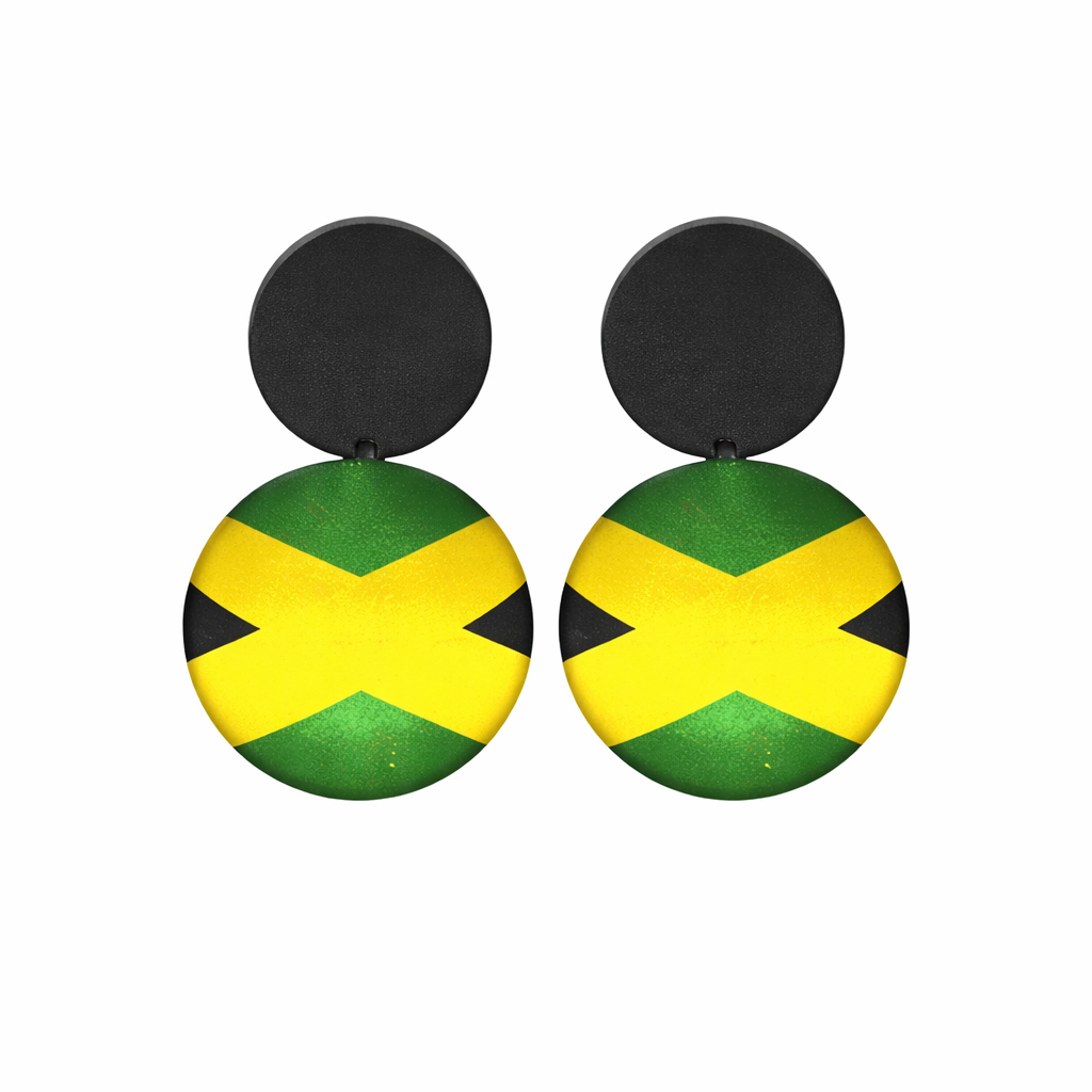 Jamaica Island Button Ear Rings