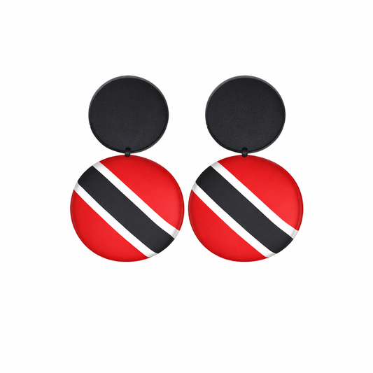 Trinidad Island Button Ear Rings