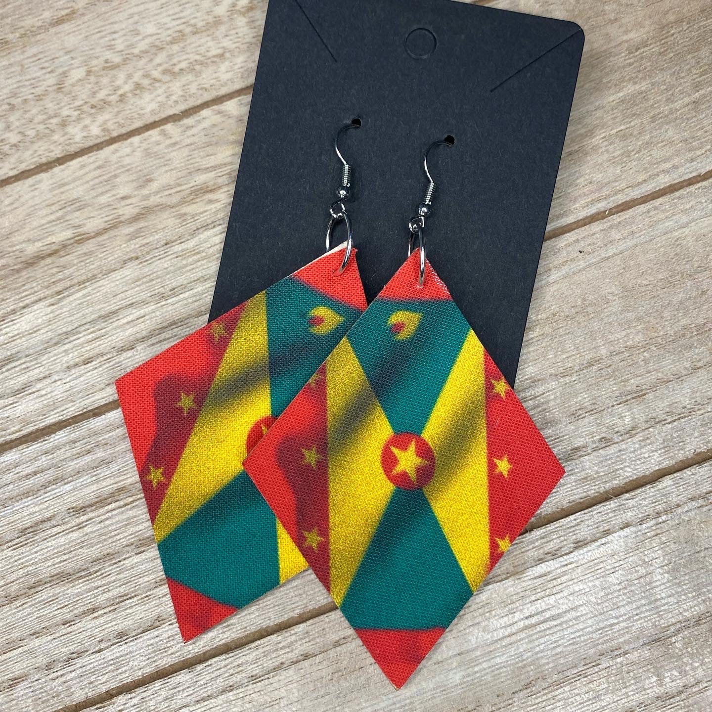 Grenada Flag 🇬🇩 Ear Rings