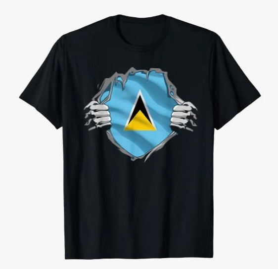 Saint Lucia Flag T-Shirt