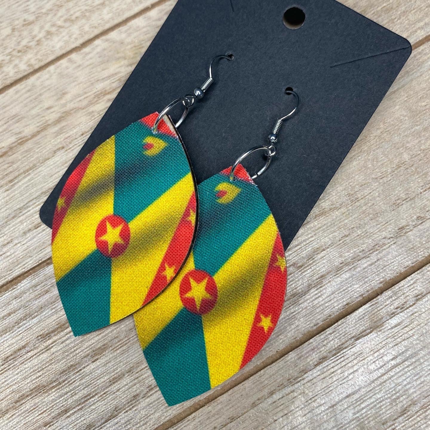 Grenada Flag 🇬🇩 Ear Rings